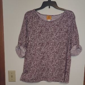 Ruby Rd. Burgundy & White Top SZ XL